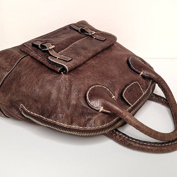 CHLOE Brown Leather Edith Bowler Satchel Bag - Picture 4 of 14